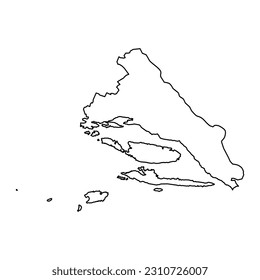 Split Dalmatia county map, subdivisions of Croatia. Vector illustration.