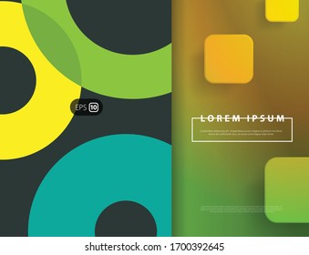 Split Design Cover. Color Gradient Modern Background. Minimalist Creative Design Concept.