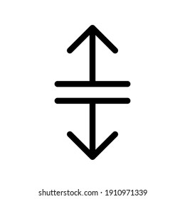 Split, distance, arrow icon vector image. Can also be used for arrows and signs. Suitable for use on web apps, mobile apps and print media.