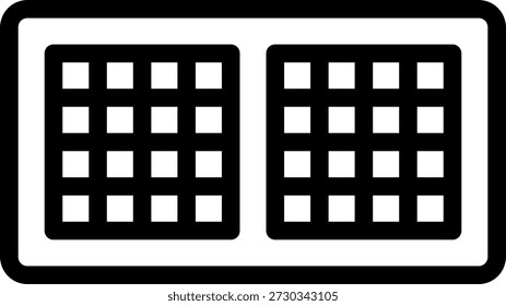 Vector de ilustración de icono de línea de conducto dividido