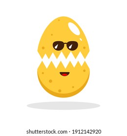 Split egg cool cute character illustration
