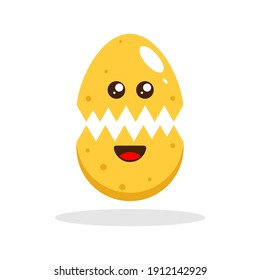 Split egg smile cute illustration