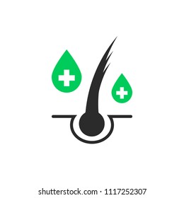 split ends hair care simple logo. flat style trend modern haircare logotype graphic design isolated on white background. concept of shampoo or conditioner to solve dermatology and trichology trouble