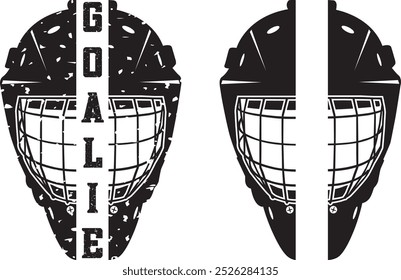 Split Goalie Mask, Ice Hockey, Winter Sports Cut Files