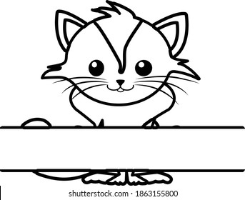 Split Gorgeous Cat File is suitable for t-shirt, laser cutting, sublimation,  hobby, cards, invitations, website or crafts projects. Perfect for magazine, news papers, posters, in branding etc.