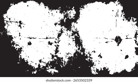Dividir a textura Grunge com borda rachada, fundo abstrato preto e branco de alto contraste para o design elegante