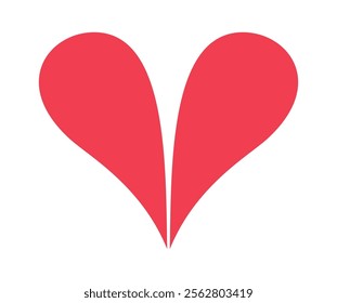 Split heart symbol vector illustration