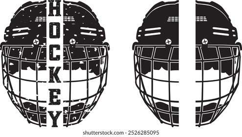 Split Hockey Helmet, Ice Hockey, Winter Sports Cut Files