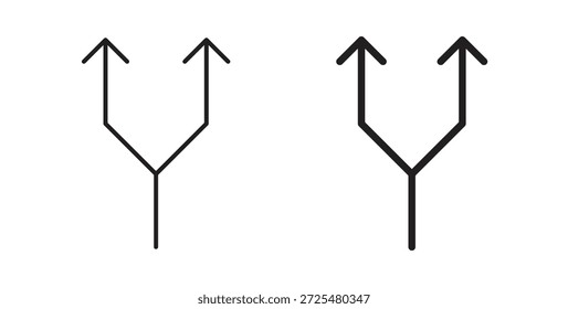Icono dividido con glifo y línea. iconos vectoriales negros para interfaz de usuario de Web