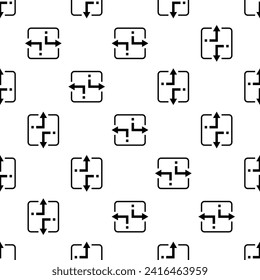 Split Icon Seamless Pattern, Split Vertical Arrow, Split Horizontal Arrow, Vector Art Illustration