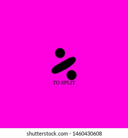 to split icon sign signifier vector