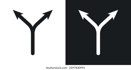 Split icon symbol collection on white background.