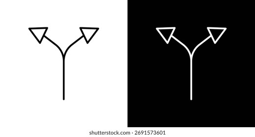 Split icon. Thin linear vectors pack