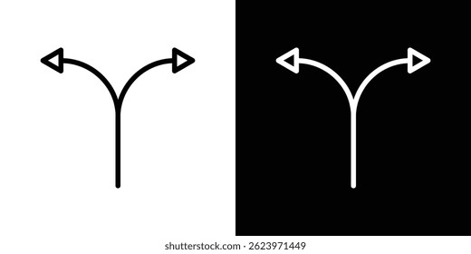 Split icon vector, illustration logo template in trendy style