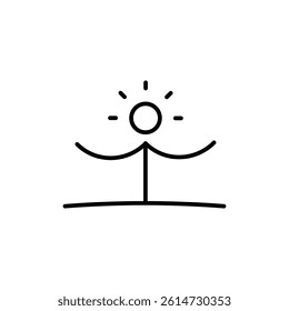 Split legs exercise icon black and white vector sign