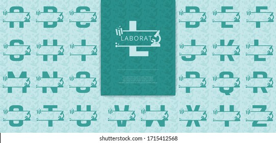 Split letters with laboratory elements