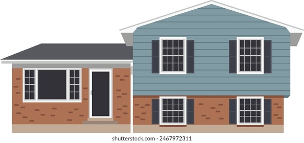 Split-Level-Home-Vektorillustration