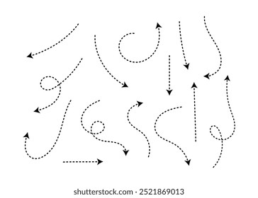 Setas de linhas divididas Conjunto, Linha pontilhada, limpar estilo de ponto mão desenhado conjunto de setas de rabiscar. Curva pontilhada linha seta conjunto, pontilhada linhas seta, conjunto de pontilhado mão desenhado pontilhado pontilhado pontilhado pontilhado pontilhado pontilhado pontilhado pontilhado pontilhado pontilhado pontilhado pontilhado pontilhado pontilhado mão desenhado pontilhado pontilhado, isolado, editável, digital.