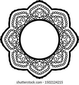 Split Mandala Monogram Vector Silhouette