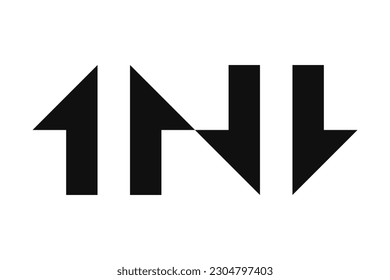 Split mini arrows, up-down icon. A small two-way black direction symbol is sliced into two pieces. Isolated on a white background.
