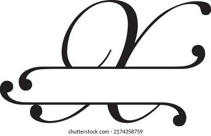 Split Monogram Ornate Letter X Vector Stock Vector (Royalty Free ...