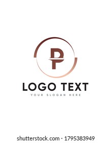 Split On is an incredibly unique and distinct display type P logo template, Vector logo for business and company identity 