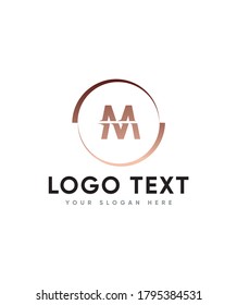 Split On is an incredibly unique and distinct display type M logo template, Vector logo for business and company identity 