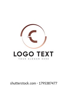 Split On is an incredibly unique and distinct display type C logo template, Vector logo for business and company identity 