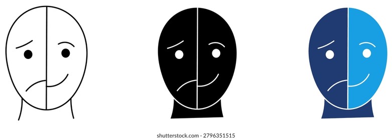 Split Personality Stroke icon collections. Containing Dualism, Emotions, Psychology, Behavior change and more icons.