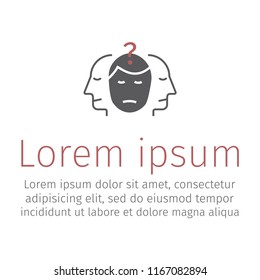 split personality Vector illustration