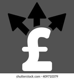 Split Pound Payment vector icon. 