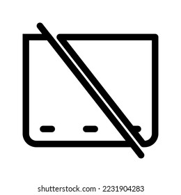 icono de pantalla dividida en fondo blanco
