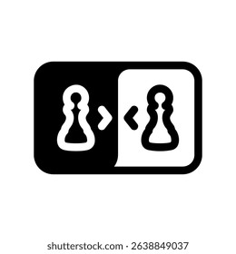 Split Screen Symbol for a Two Player Strategy Game