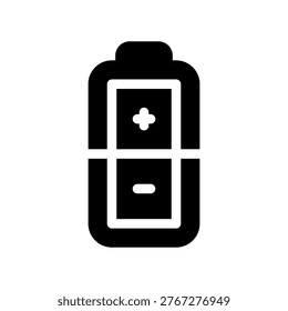 Split Segment Battery Cell Energy Capacity Vector Icon