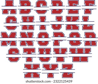 Split Sport Letters - Vectors Set