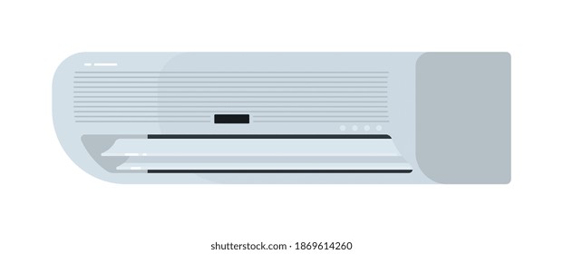Split system air conditioner indoor unit isolated on white