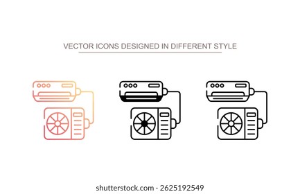 Dividir o design do ícone do sistema com ilustração de estoque de fundo branco