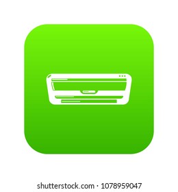 Split system icon green vector isolated on white background