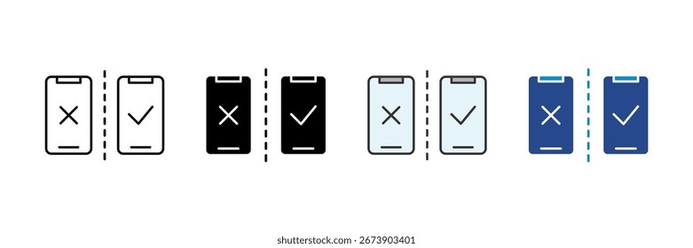 Split Test Icon Set Multiple Style Collection
