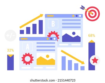 Split Testing Comparing Different Versions Results. Randomized Experiments And Online Surveys