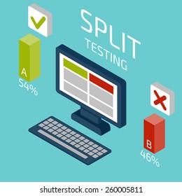 Split testing isometric