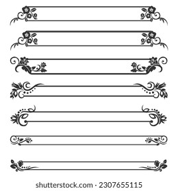 Split text name decoration Vintage panels
