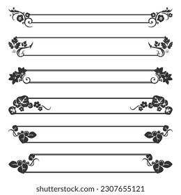 Split text name decoration Vintage panels