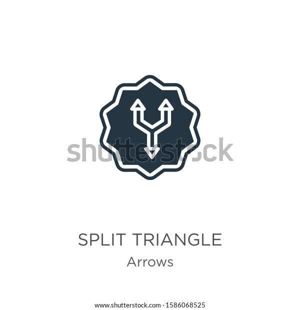 Split
triangle icon vector. Trendy flat split triangle icon from arrows
collection isolated on white background. Vector illustration can be
used for web and mobile graphic design, logo,
eps10