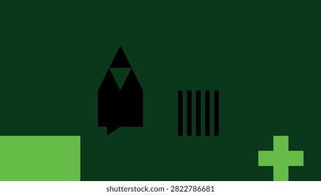 Split two tone background with dark forest green and bright lime green