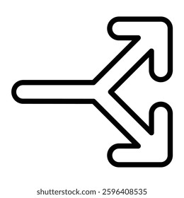 Split Vector Line Icon Design