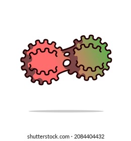 Split Up Virus Mutation Vector Illustration On White Background