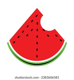 split watermelon vector illustration image