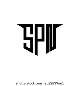SPN letter logo design with white background in illustrator, vector logo modern alphabet font overlap style, calligraphy designs for logo, Poster, Invitation, etc.