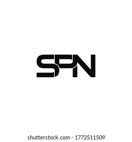 spn letter original monogram logo design